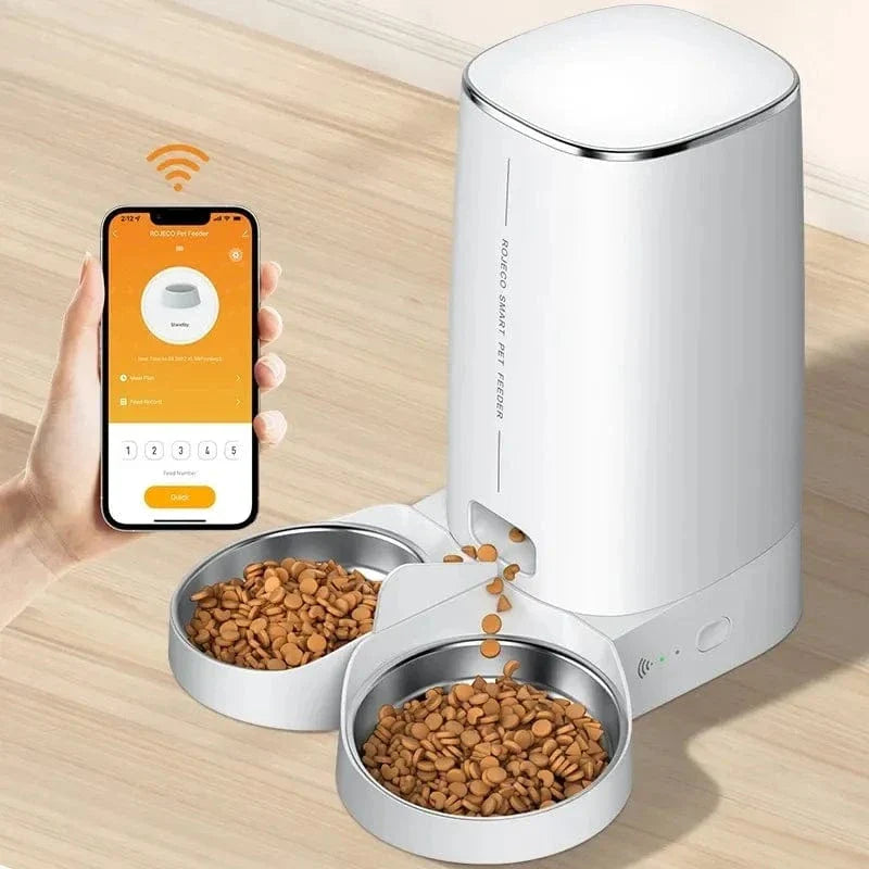 Distributeur automatique croquettes chat avec application mobile