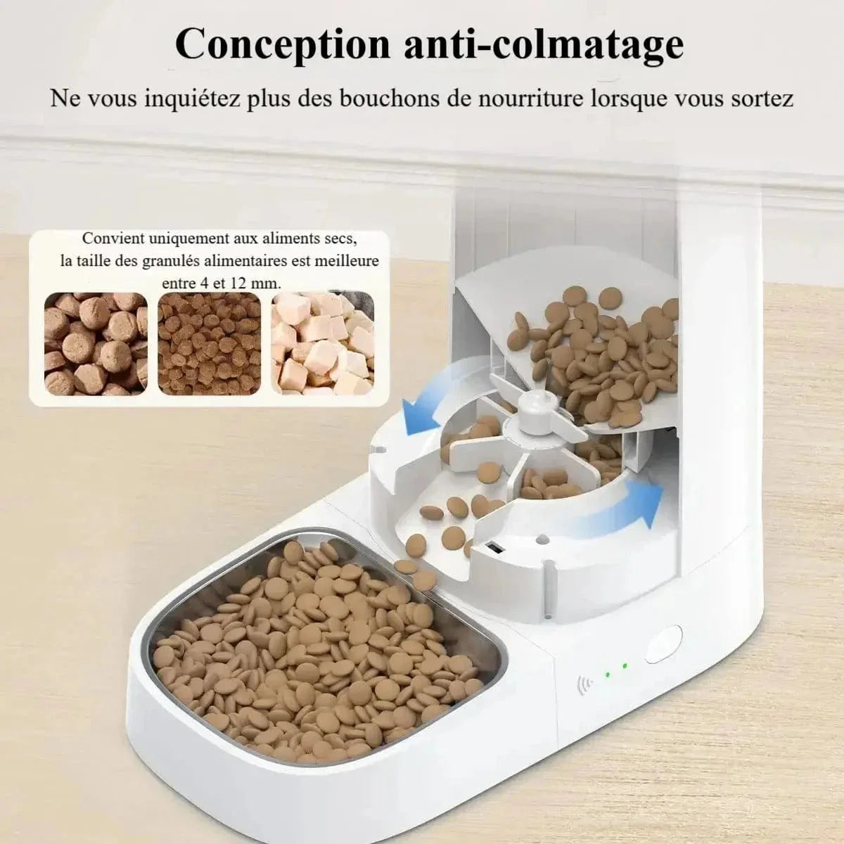 Distributeur automatique croquettes chat avec application mobile