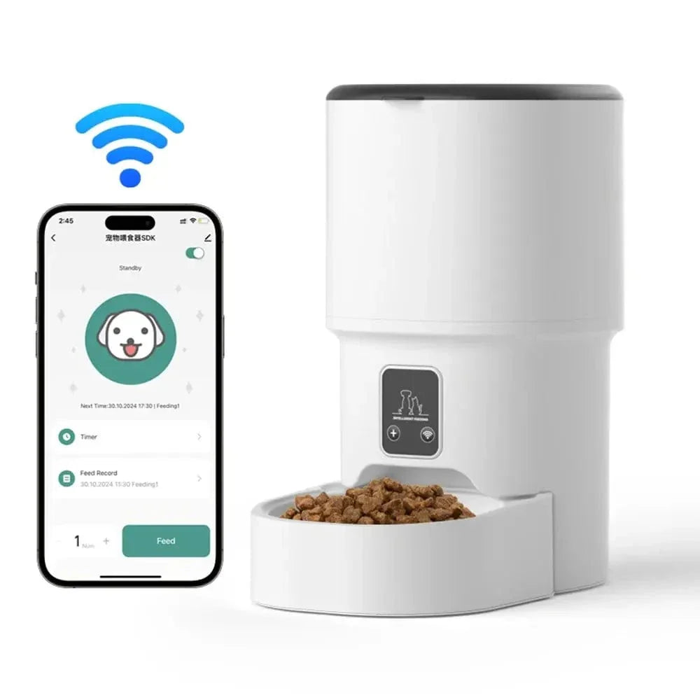 Distributeur de croquettes intelligent pour chat