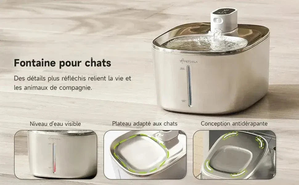 Fontaine à eau chat 4L - Pratique et hygiénique