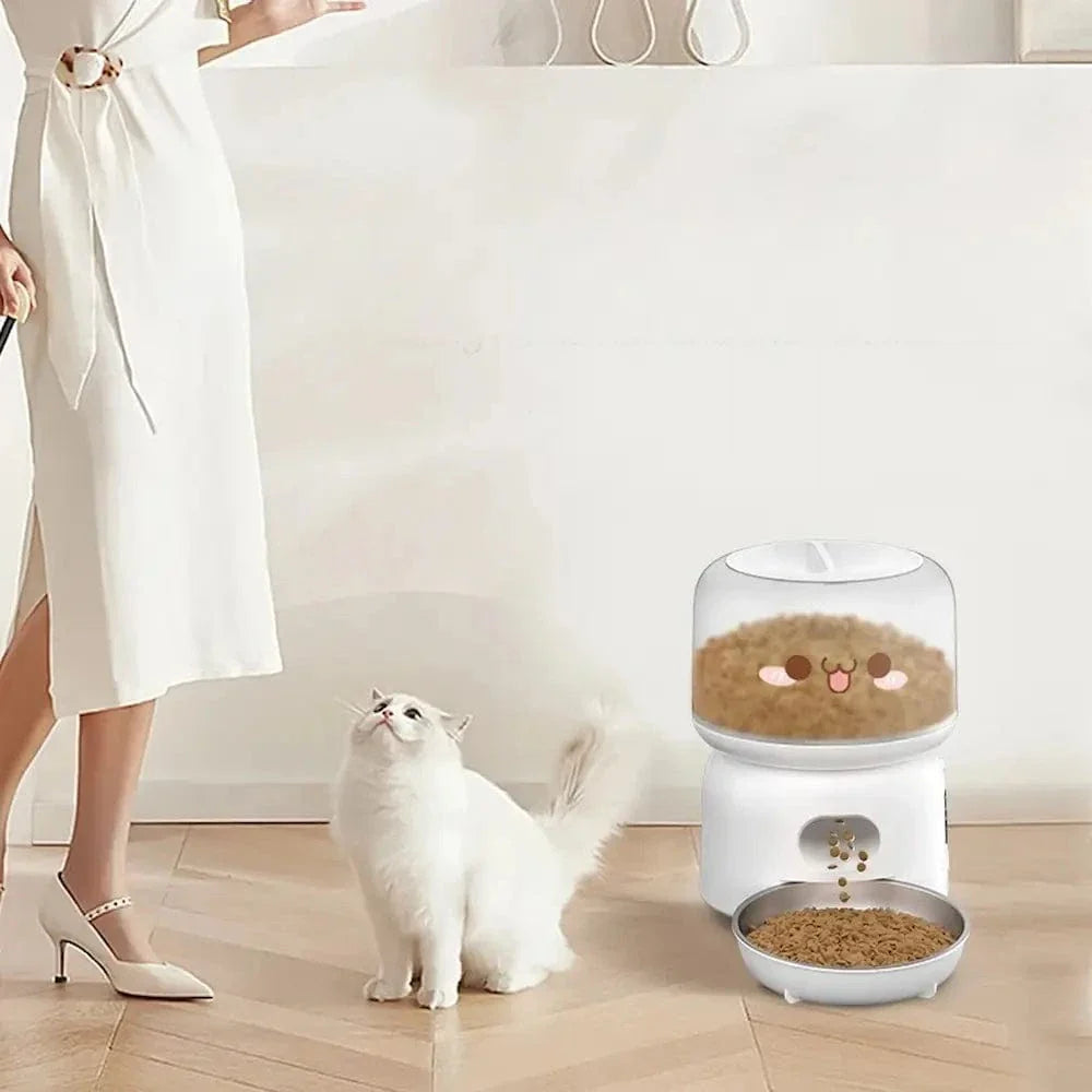 Mangeoire automatique pour chat - Gestion par app mobile