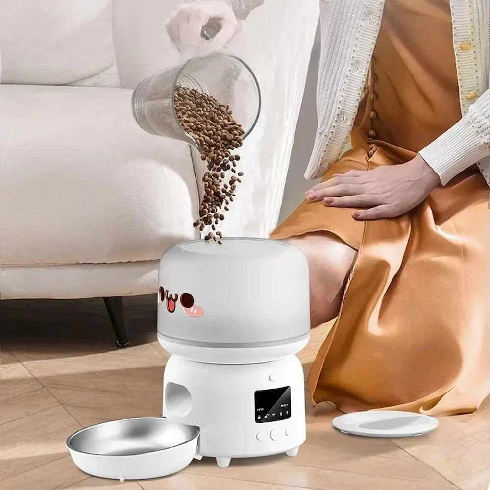 Mangeoire automatique pour chat - Gestion par app mobile
