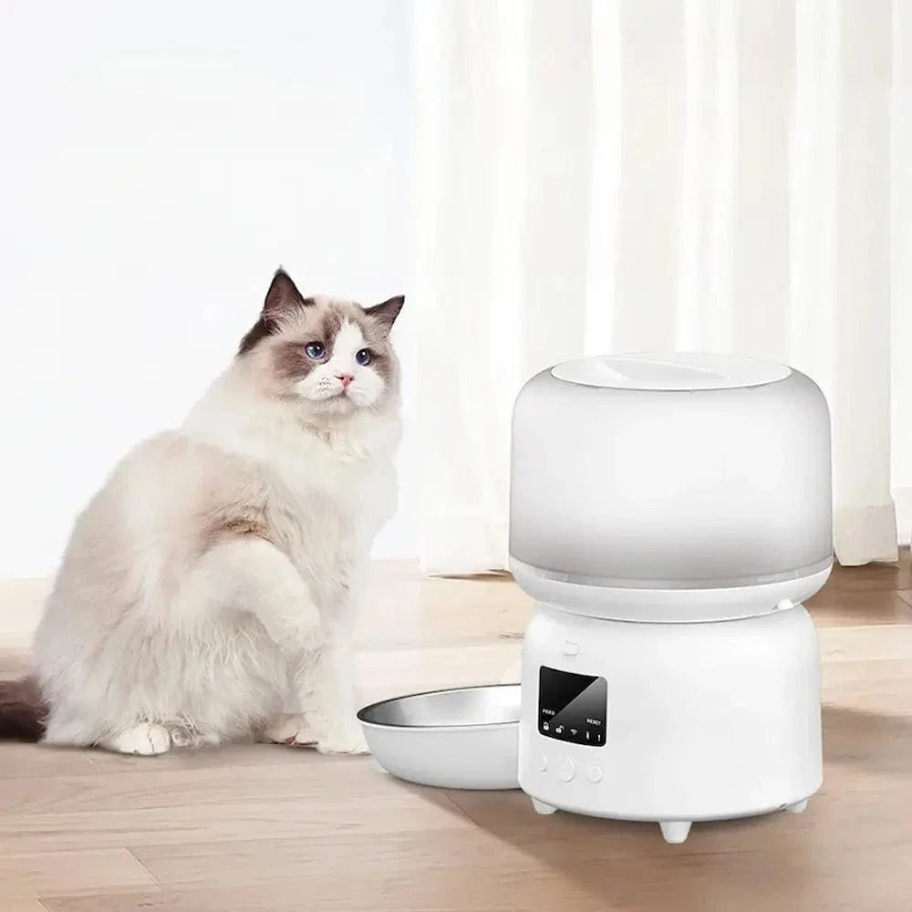 Mangeoire automatique pour chat - Gestion par app mobile