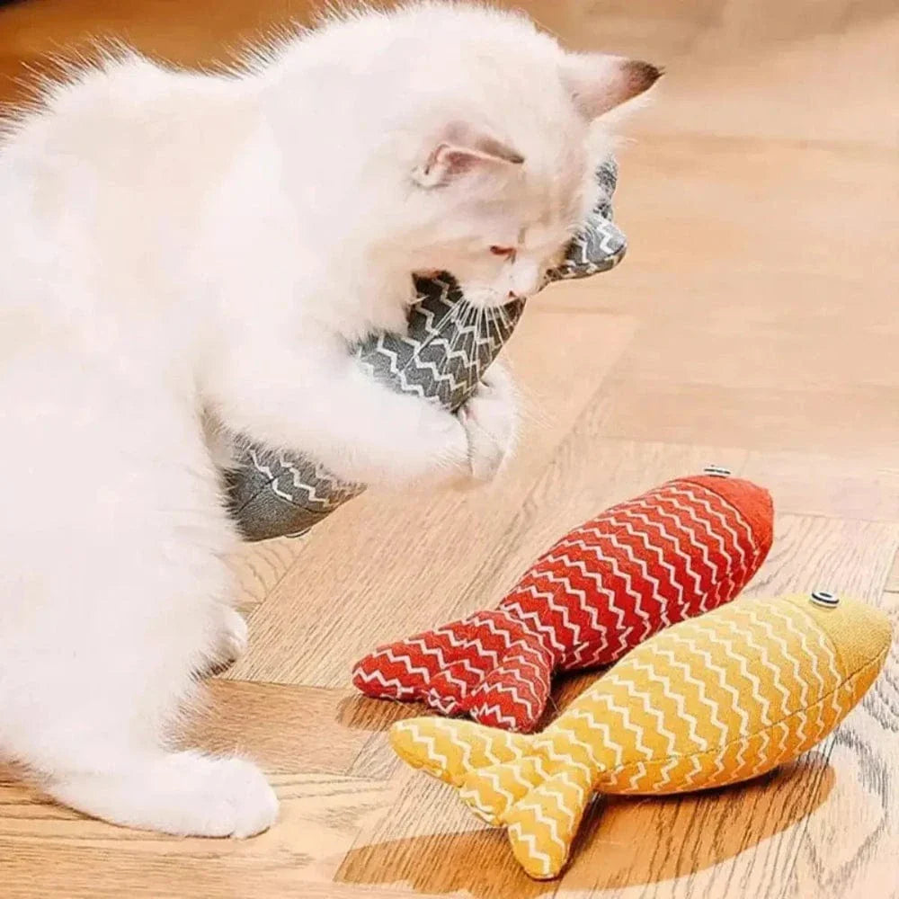 Peluche poisson herbe à chat - Cataire apaisant