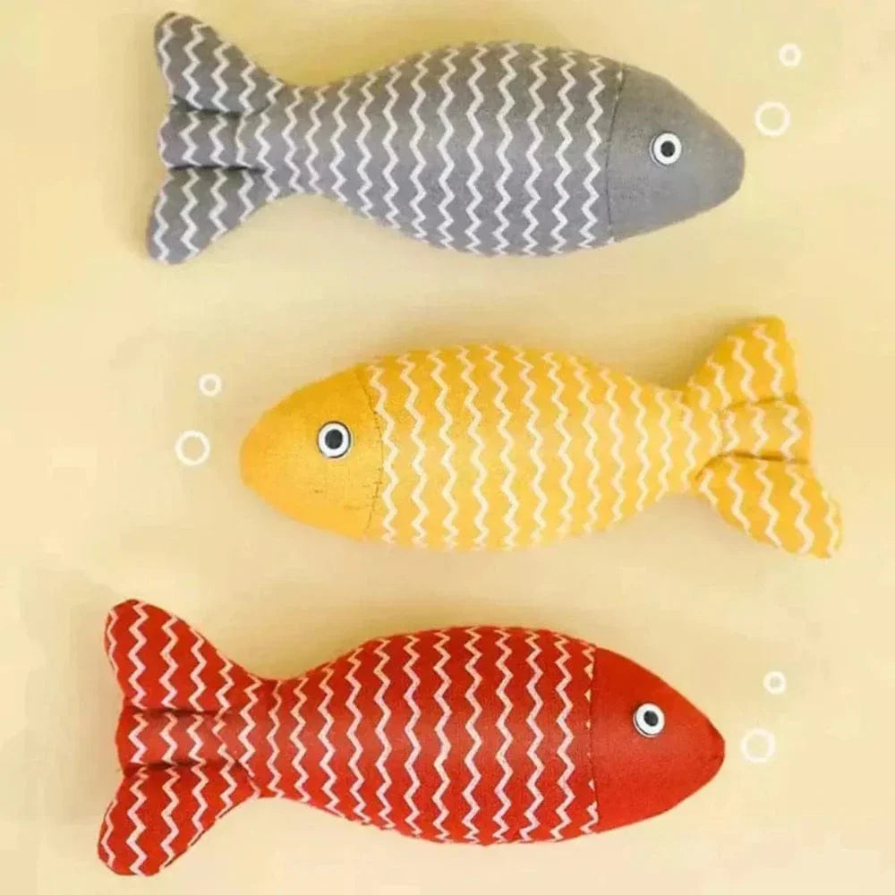 Peluche poisson herbe à chat - Cataire apaisant