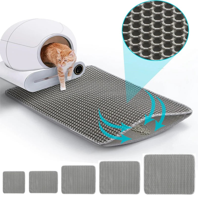 Tapis de litière pour chat - Facile à nettoyer