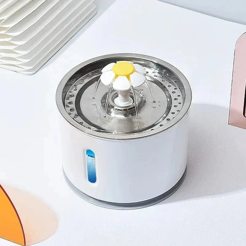 Fontaine à eau pour chat acier inoxydable - Eau fraîche