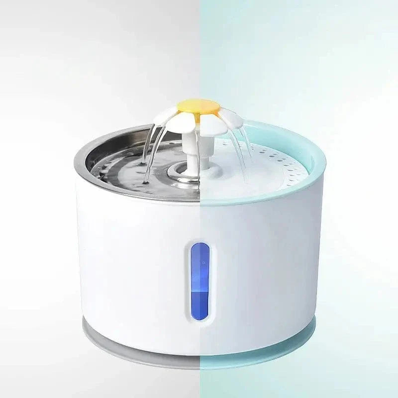 Fontaine à eau pour chat acier inoxydable - Eau fraîche