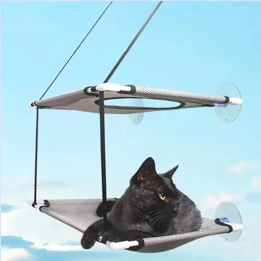 Hamac double pour chat - Repos en hauteur, 2 niveaux spacieux
