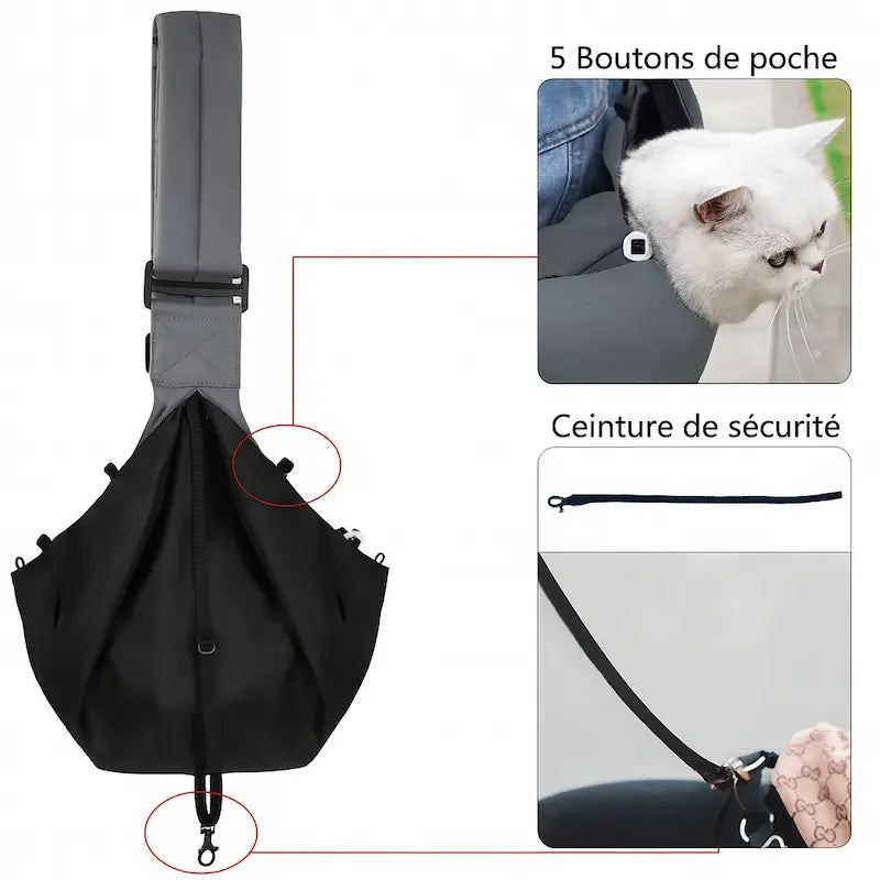Sac bandoulière animaux - Confort & liberté | Petskd