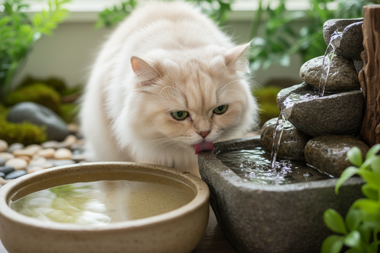 Eau stagnante ou eau filtrée : ce que préfère votre chat