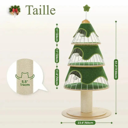 Arbre à chat sapin de Noël - Déco + griffoir | ChristmasTree
