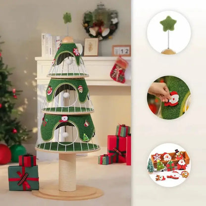 Arbre à chat sapin de Noël - Déco + griffoir | ChristmasTree
