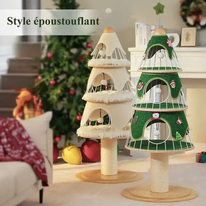 Arbre à chat sapin de Noël - Déco + griffoir | ChristmasTree