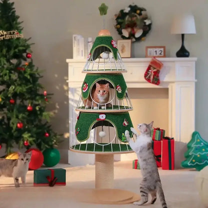 Arbre à chat sapin de Noël - Déco + griffoir | ChristmasTree