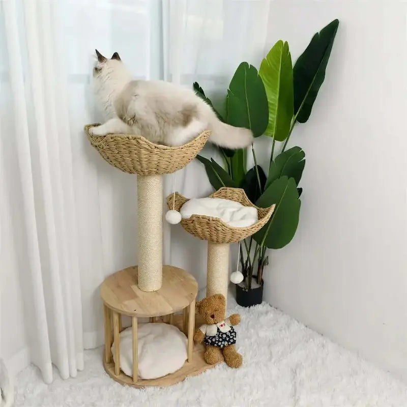 Arbre à chat design luxe - Élégance & confort | Treeluxy