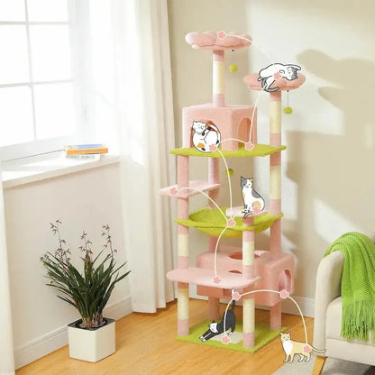 Arbre à chat rose - Déco + confort | RoseTree