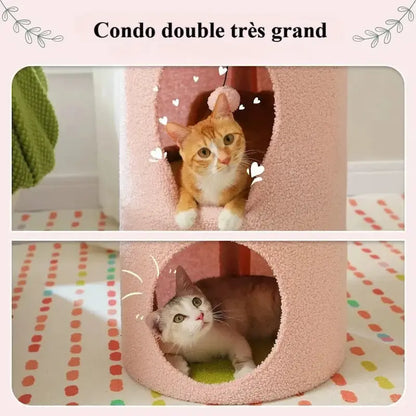 Arbre à chat tonneau - Cachette cosy | Treebarrel