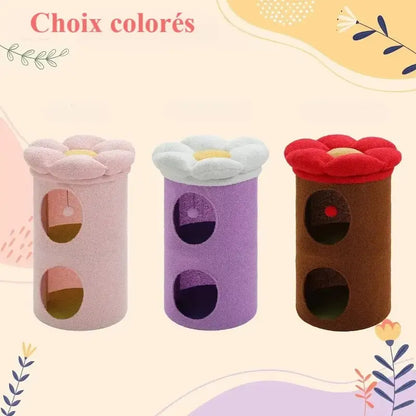 Arbre à chat tonneau - Cachette cosy | Treebarrel