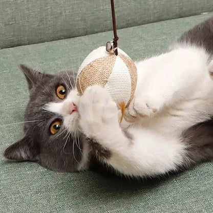 Baguette magique chat en bois - Stimule l’instinct de chasse