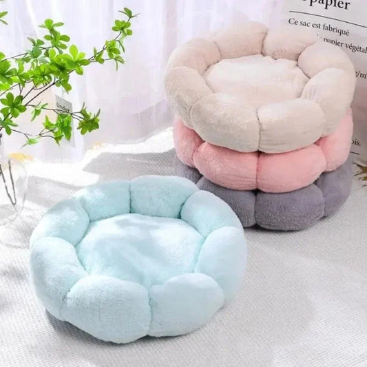 Coussin pour chat en forme de fleur - Confort absolu