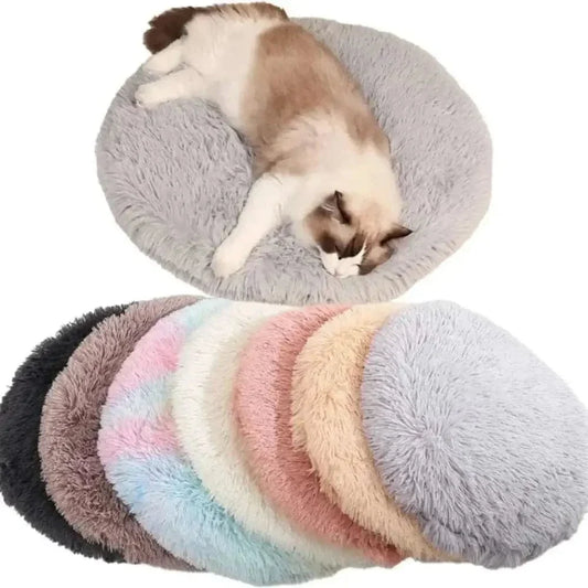 Coussin rond pour chat - Ultra doux & apaisant