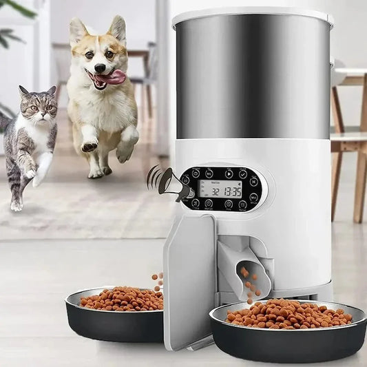 Distributeur automatique de croquettes pour 2 chats