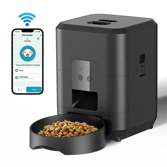 Distributeur programmable de croquettes pour chat