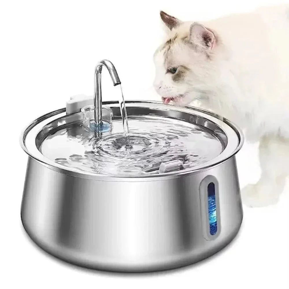 Fontaine à eau chat inox - Pratique et durable