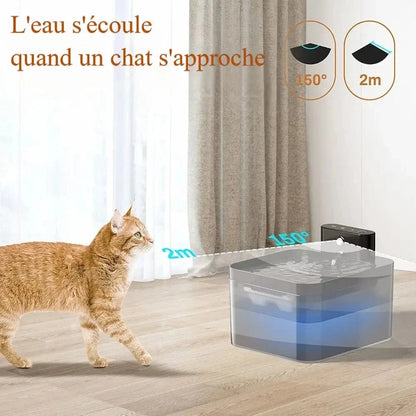 Fontaine à eau pour chat sans fil - 30 jours d’autonomie