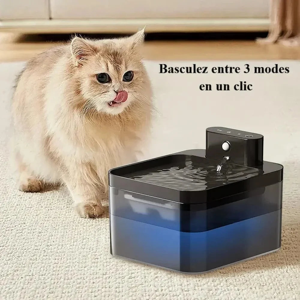 Fontaine à eau pour chat sans fil - 30 jours d’autonomie