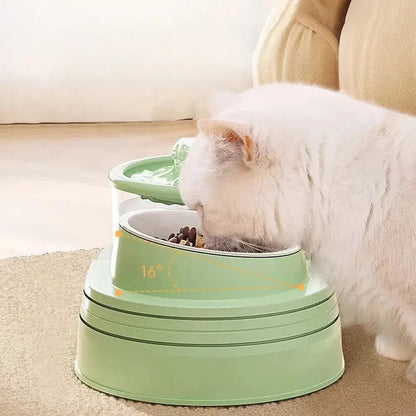 Fontaine à eau et croquette chat - Hydratation et repas faciles