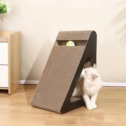 Griffoir chat triangle - Jouet interactif résistant
