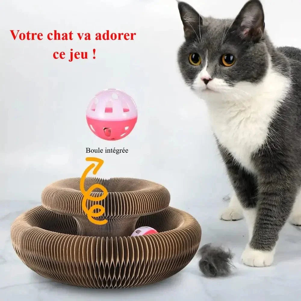 Jouet griffoir chat avec balle - Jeu interactif
