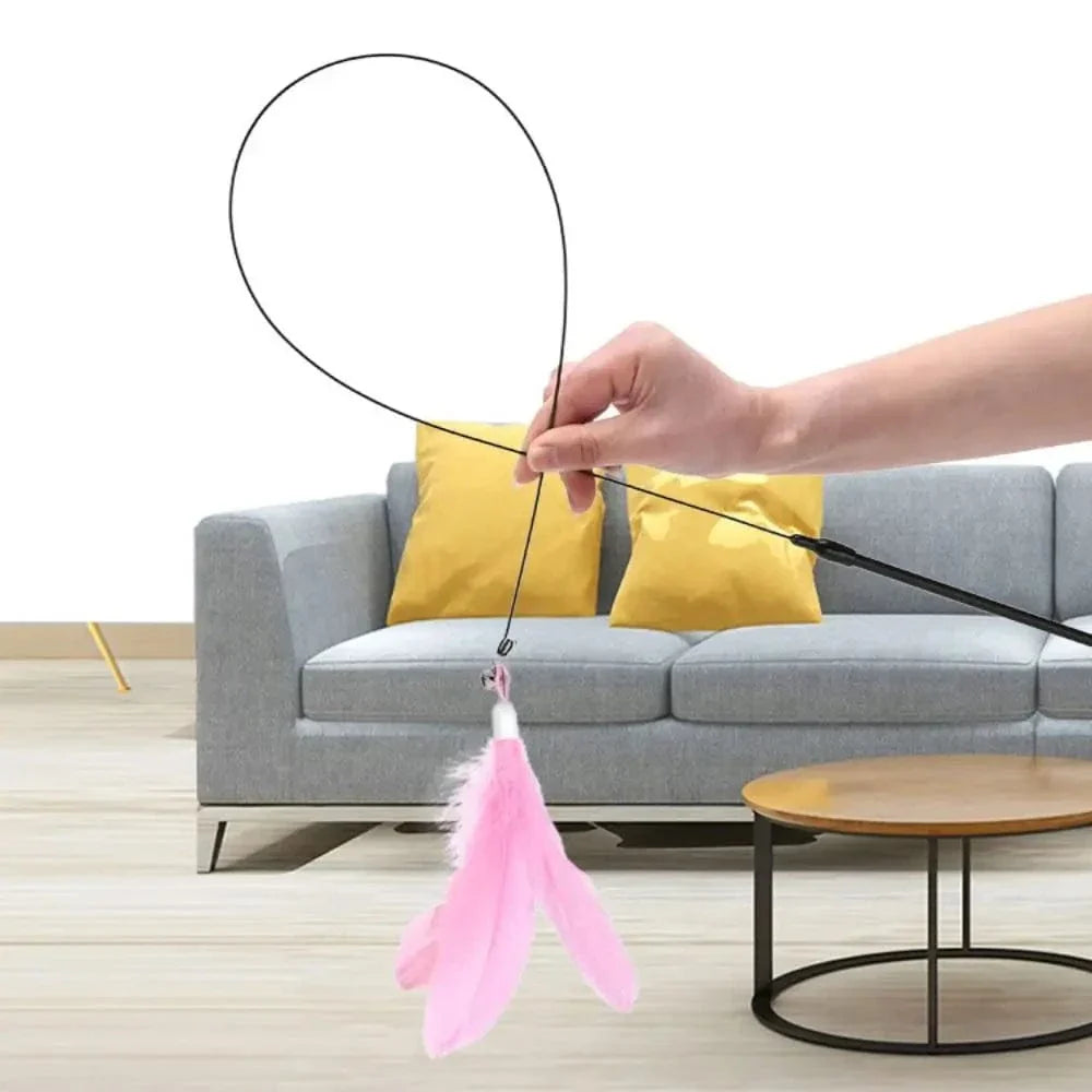 Jouet pour chat plume à ventouse - Amusement garanti