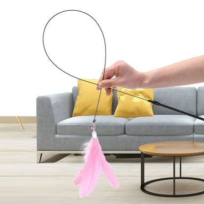 Jouet pour chat plume à ventouse - Amusement garanti