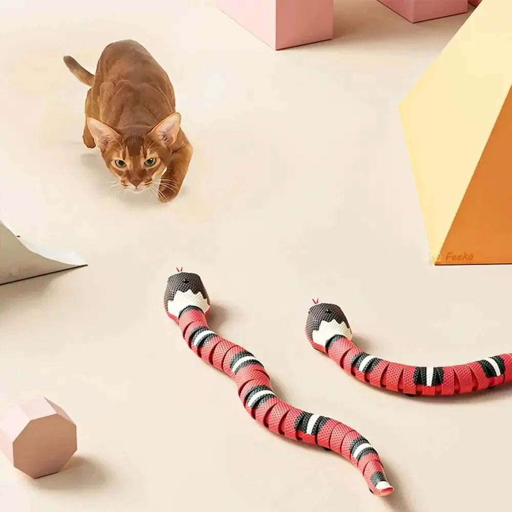 Jouet serpent pour chat - Stimule l'instinct de chasse