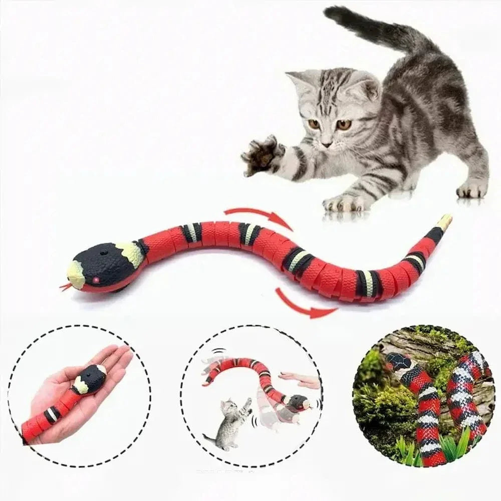 Jouet serpent pour chat - Stimule l'instinct de chasse