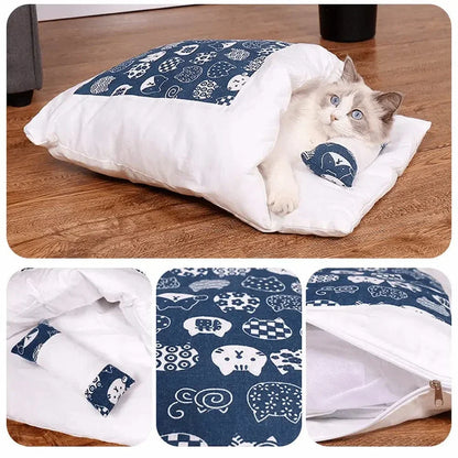 Lit pour chat moelleux - Refuge chaud et confortable