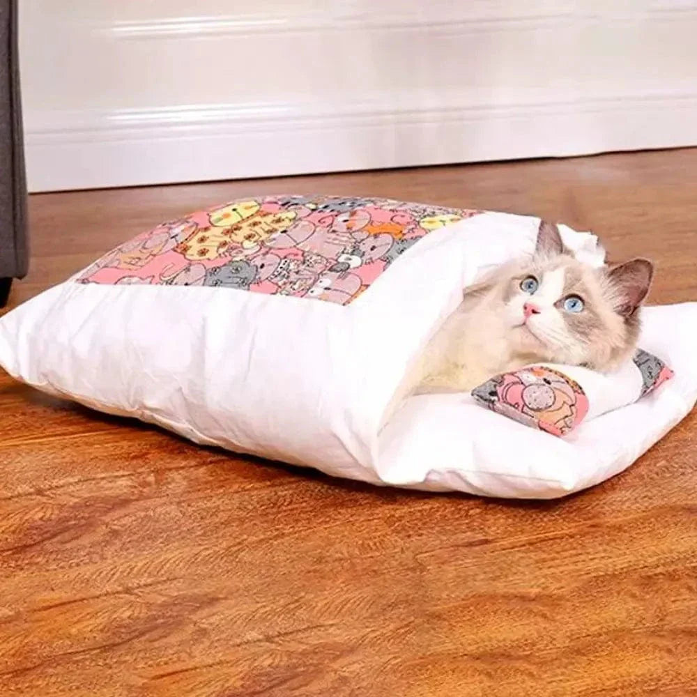 Lit pour chat moelleux - Refuge chaud et confortable