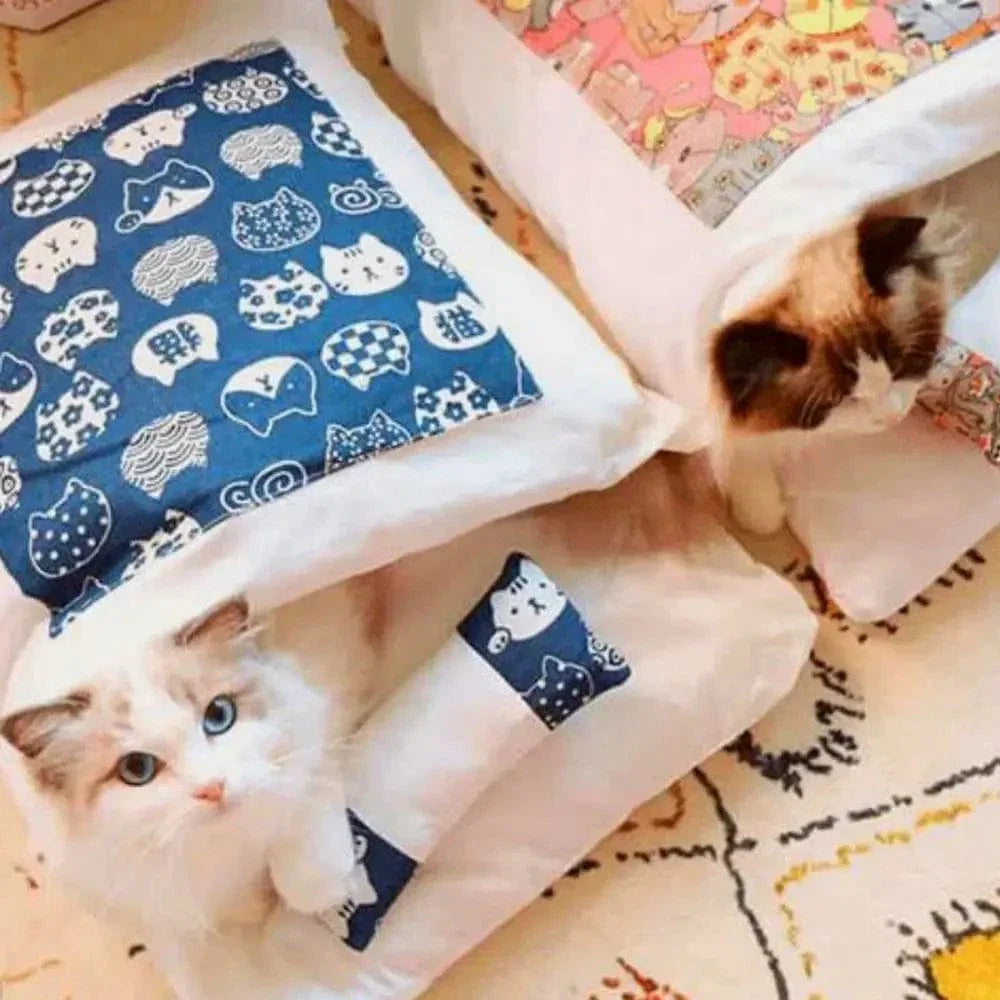 Lit pour chat moelleux - Refuge chaud et confortable