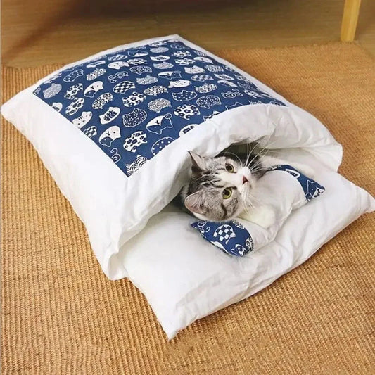 Lit pour chat moelleux - Refuge chaud et confortable