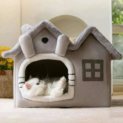 Maison en peluche pour chat - Abri chaleureux