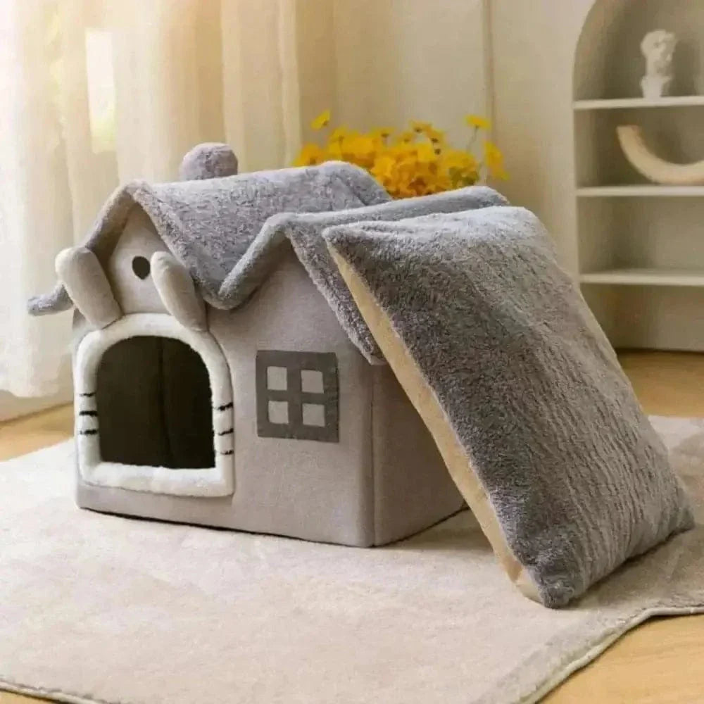 Maison en peluche pour chat - Abri chaleureux