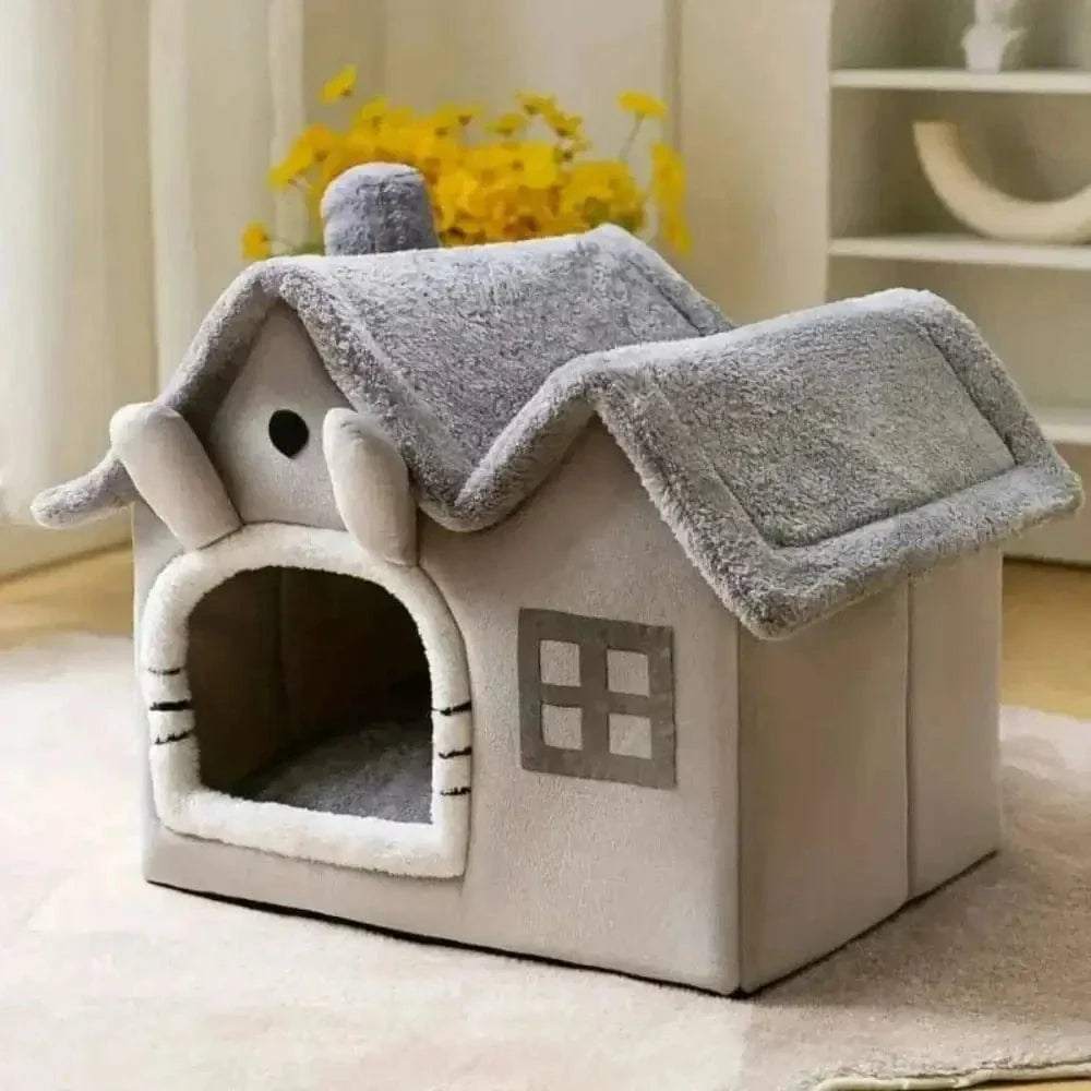 Maison en peluche pour chat - Griffe d'Amour