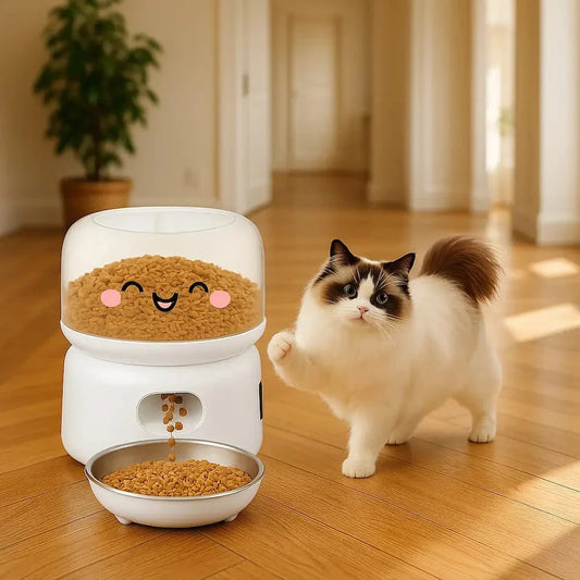 Mangeoire automatique pour chat - Gestion par app mobile