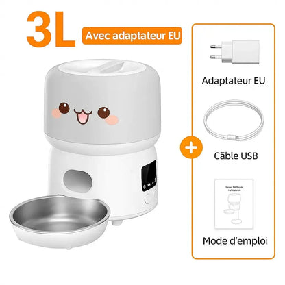 Mangeoire automatique pour chat - Double alimentation Griffe d'Amour
