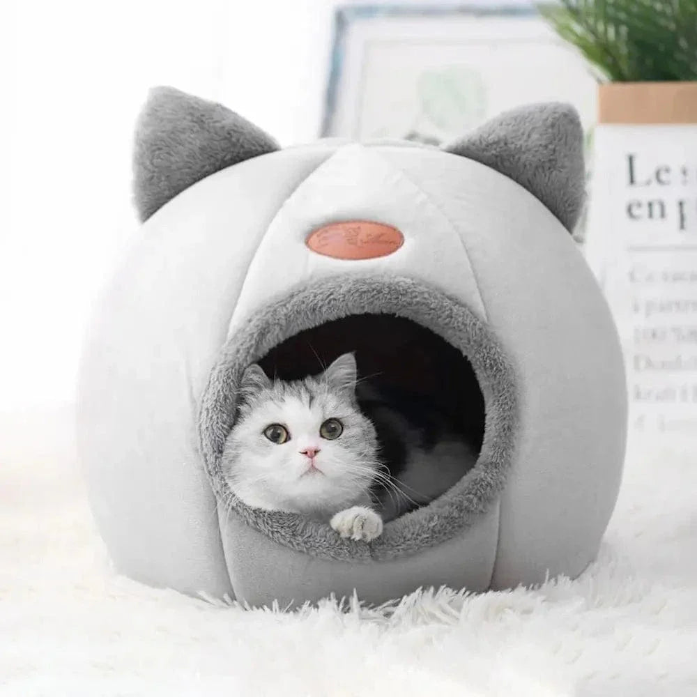 Panier chat tête de chat – Lieu douillet et sécurisé