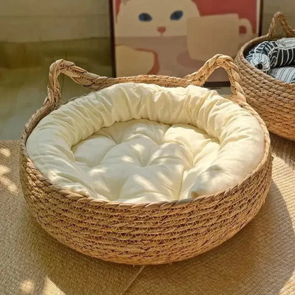Panier en osier pour chat - Griffe d'Amour