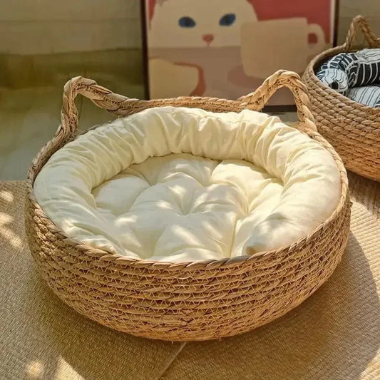 Panier en osier pour chat - Griffe d'Amour